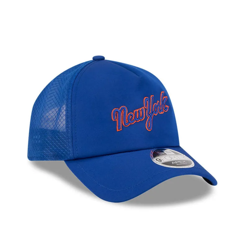 New Era 9Forty Apex New York Mets 2026 Batting Practice Script Snapback Hat - Royal made by New Era