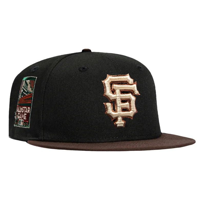 New Era 59Fifty San Francisco Giants 2007 All Star Game Patch Hat - Black, Brown sold by Hat Club