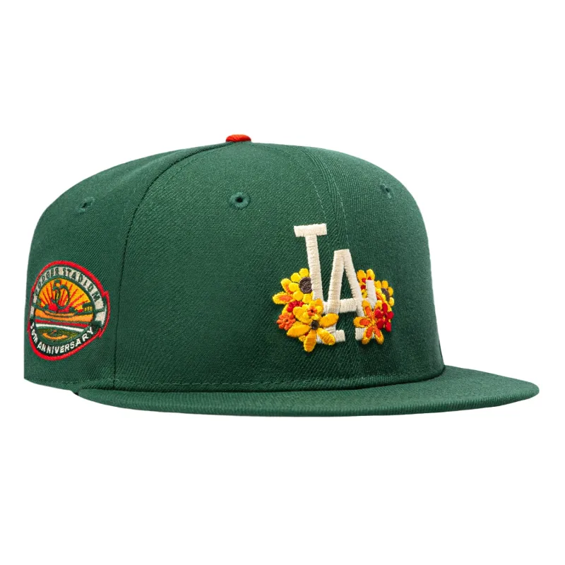 New Era 59Fifty Los Angeles Dodgers 50th Anniversary Stadium Patch Flor Hat - Green sold by Hat Club