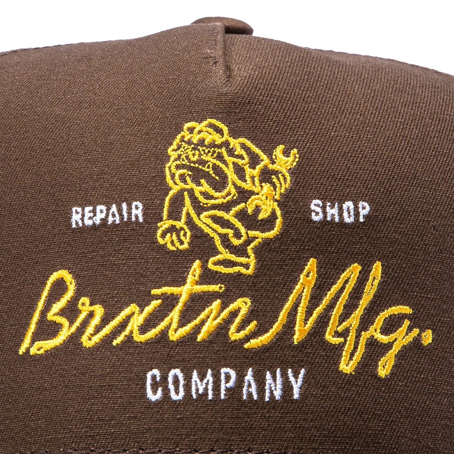 Brixton Tolman C MP Snapback Trucker Hat - White, Brown sold by Hat Club product image thumbnail 3