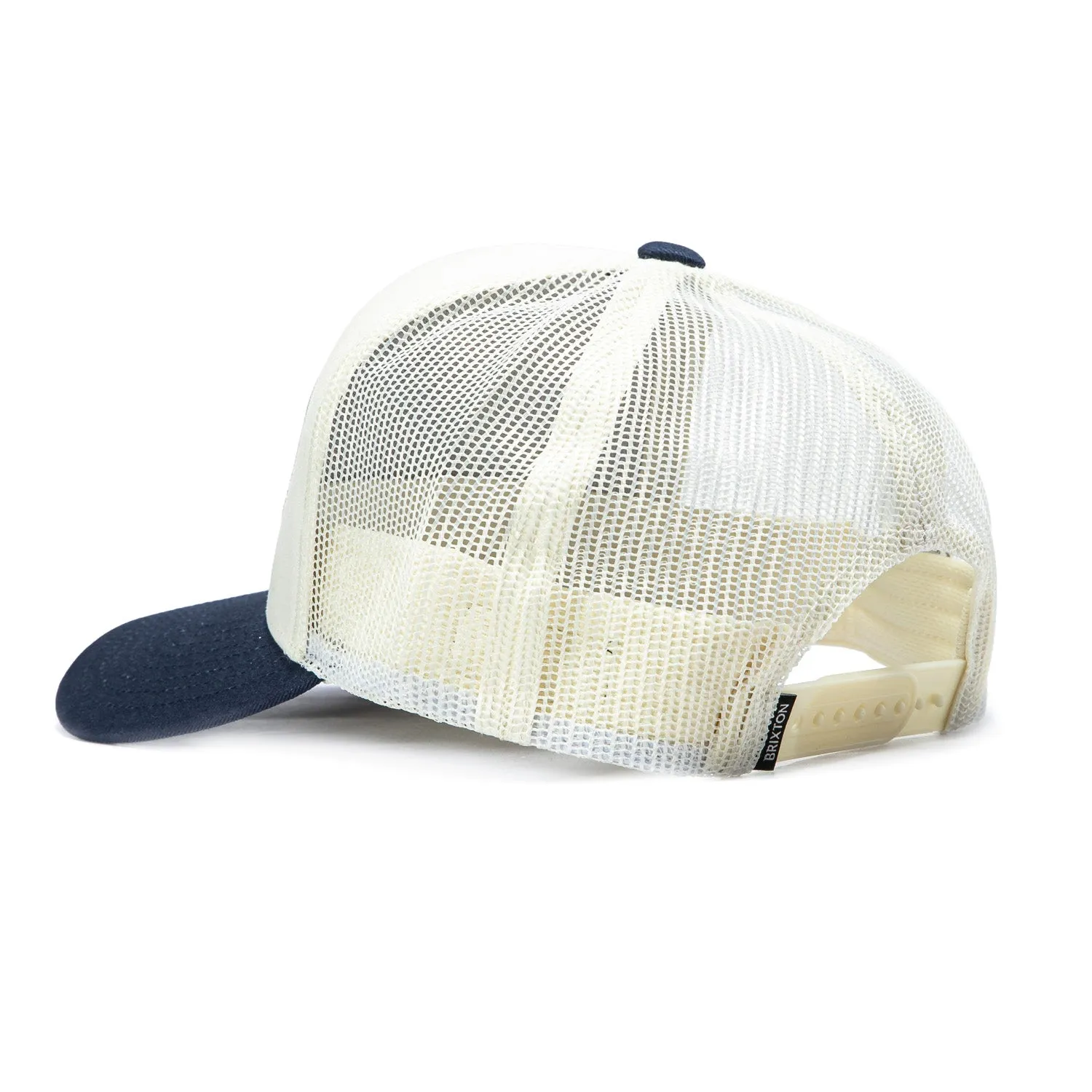 Brixton Hubal C MP Snapback Trucker Hat - White, Navy sold by Hat Club product image thumbnail 2