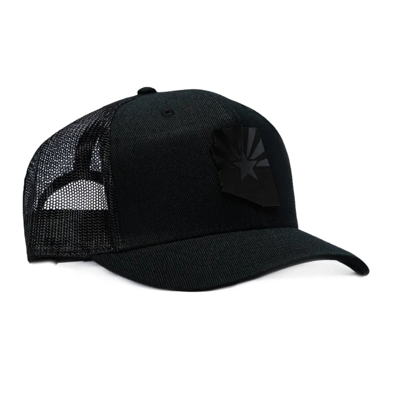 Branded Bills Arizona 48 State Trucker Snapback Midnight Hat - Black, Black made by Hat Club