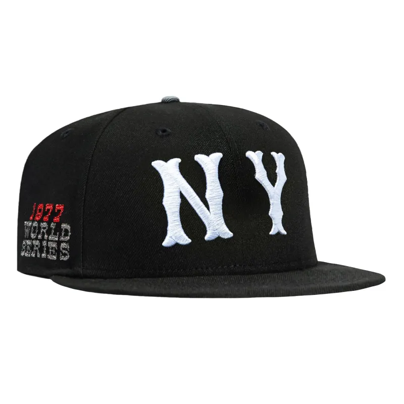 New Era 59Fifty New York Yankees 1977 World Series Patch Hat - Black made by New Era
