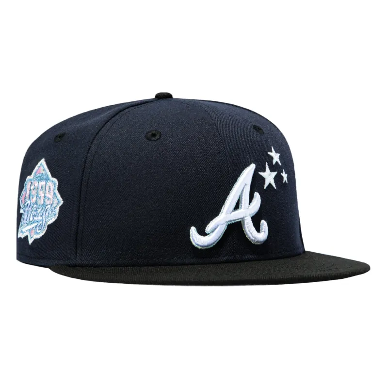 New Era 59Fifty Atlanta Braves 1999 World Series Patch Star Hat - Navy, Black sold by Hat Club