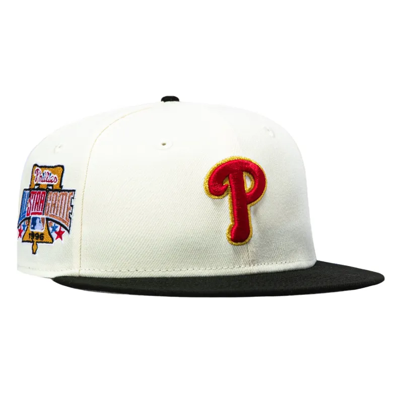 New Era 59Fifty Philadelphia Phillies 1996 All Star Game Patch Hat - White, Black, Red sold by Hat Club