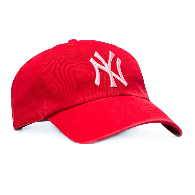47 Brand Cleanup New York Yankees Strapback Hat - Red, Pink made by 47