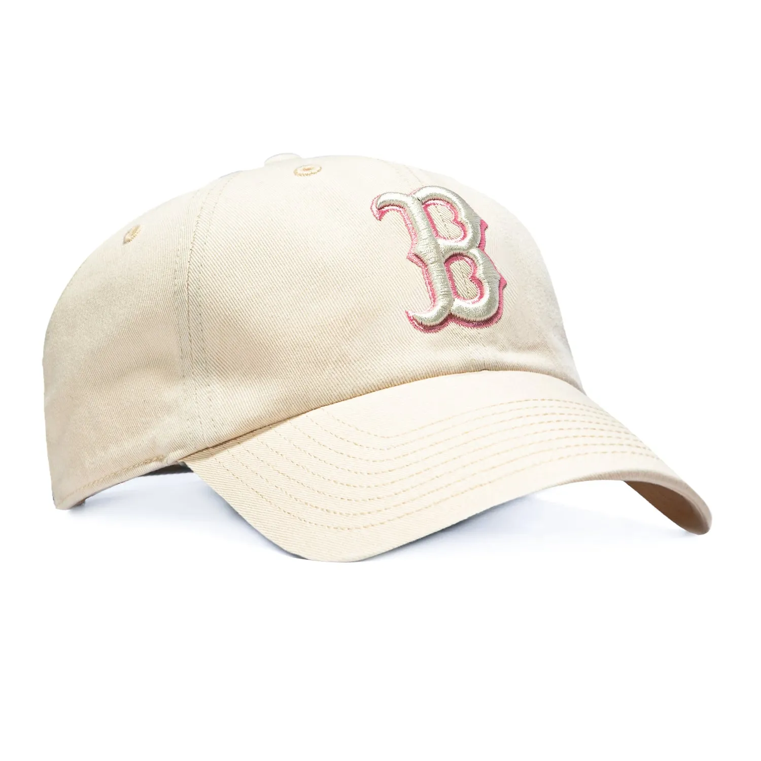 47 Brand Cleanup Boston Red Sox Strapback Hat - Stone, Pink sold by Hat Club
