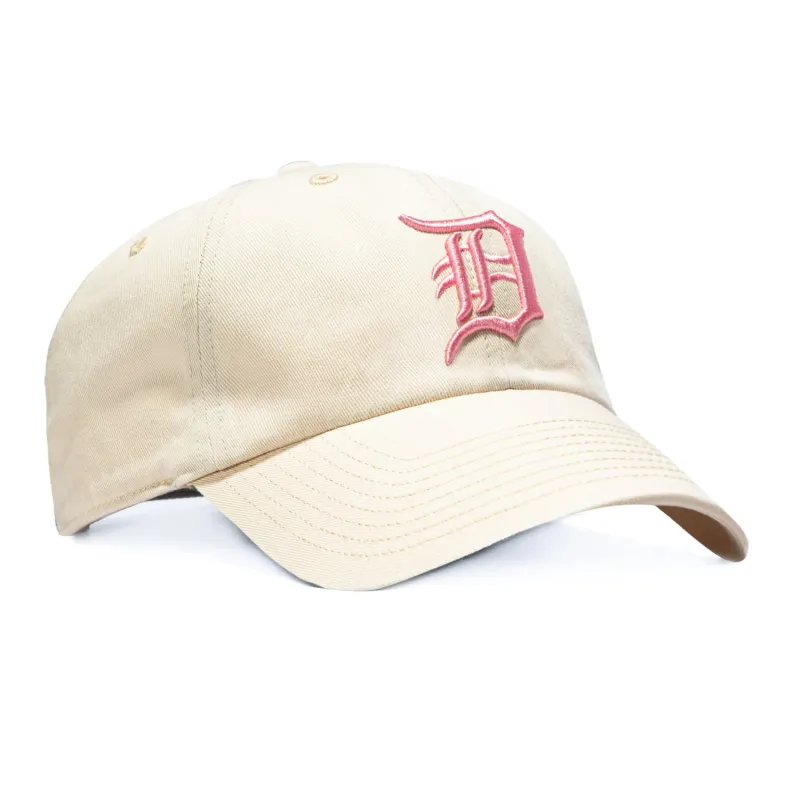 47 Brand Cleanup Detroit Tigers Strapback Hat - Stone, Pink sold by Hat Club