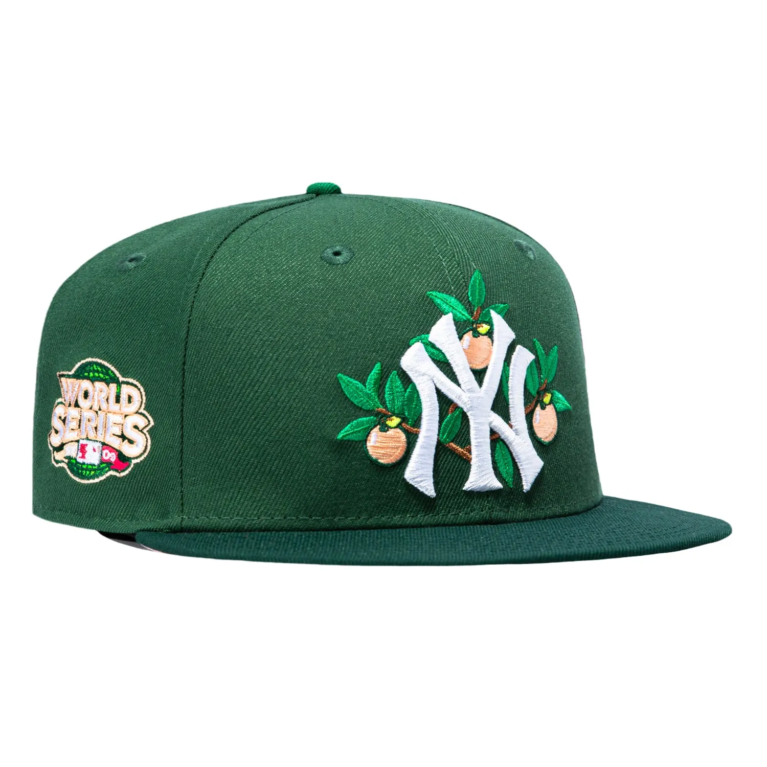 New Era 59Fifty Citrus New York Yankees 2009 World Series Patch Pink UV Hat - Green, Green sold by Hat Club