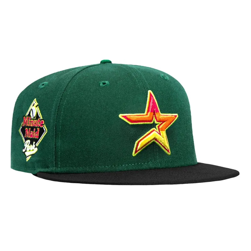 New Era 59Fifty Citrus Houston Astros Minute Maid Park Patch Hat - Green, Black made by New Era