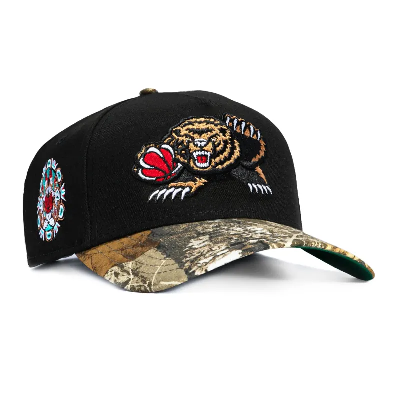 New Era 9Forty A-Frame Memphis Grizzlies Alternate Logo Patch Snapback Hat - Black, Realtree made by New Era