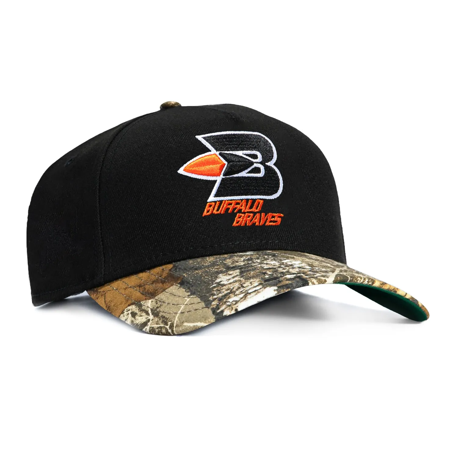 New Era 9Forty A-Frame Buffalo Braves Snapback Hat - Black, Realtree sold by Hat Club