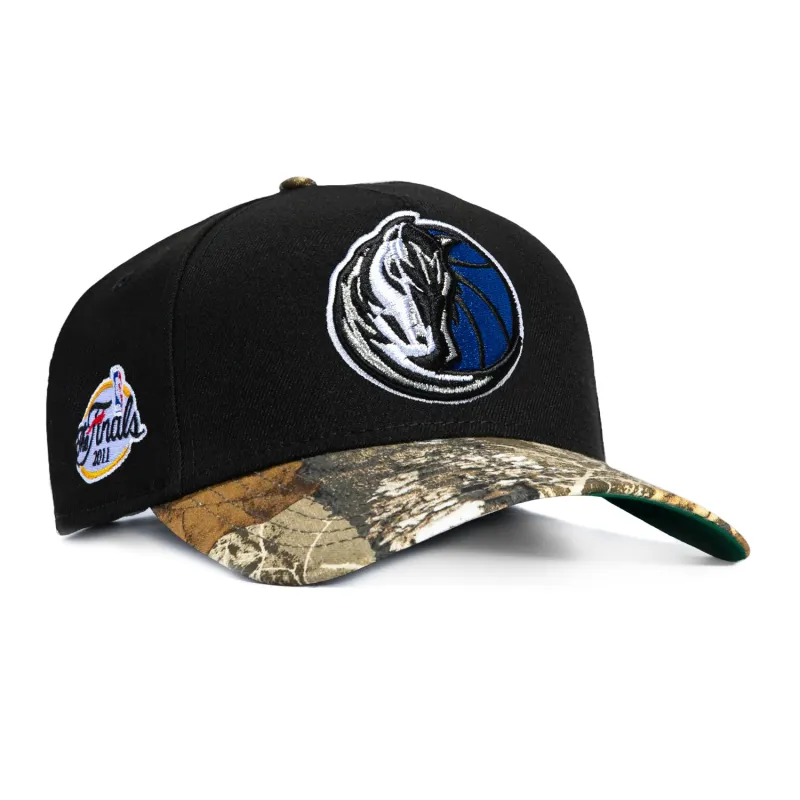 New Era 9Forty A-Frame Dallas Mavericks The Finals 2011 Patch Snapback Hat - Black, Realtree made by New Era