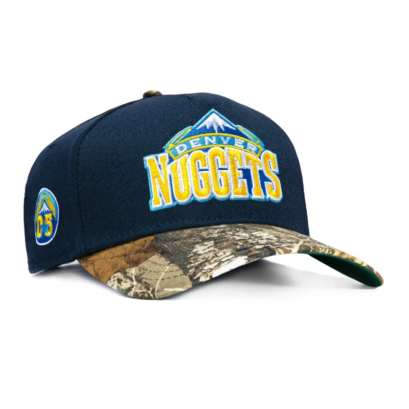 New Era 9Forty A-Frame Denver Nuggets 2005 All Star Game Patch Snapback Hat - Navy, Realtree sold by Hat Club
