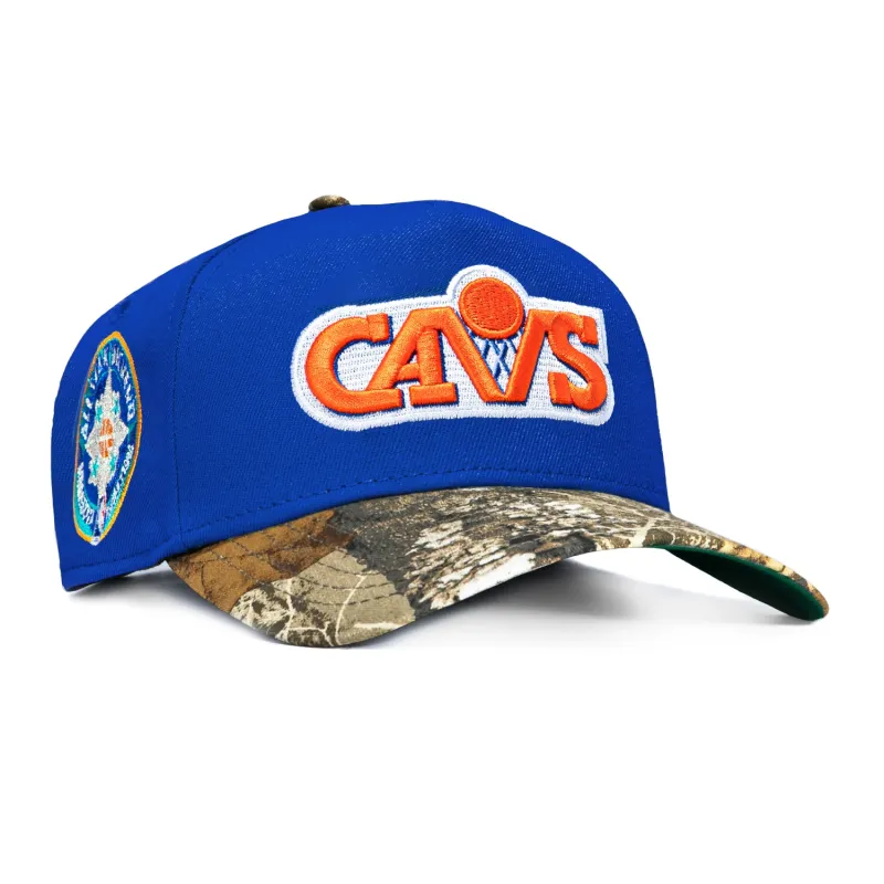 New Era 9Forty A-Frame Cleveland Cavaliers 1994 All Star Game Patch Snapback Hat - Royal, Realtree made by New Era