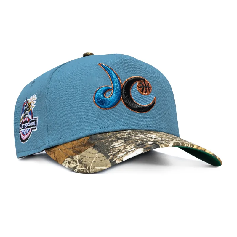 New Era 9Forty A-Frame Washington Wizards 2001 All Star Game Patch DC Snapback Hat - Indigo, Realtree made by New Era