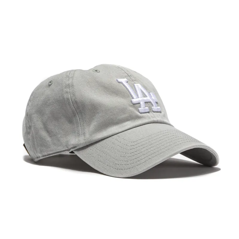 47 Brand Los Angeles Dodgers Cleanup Adjustable Hat - Gray, White made by 47