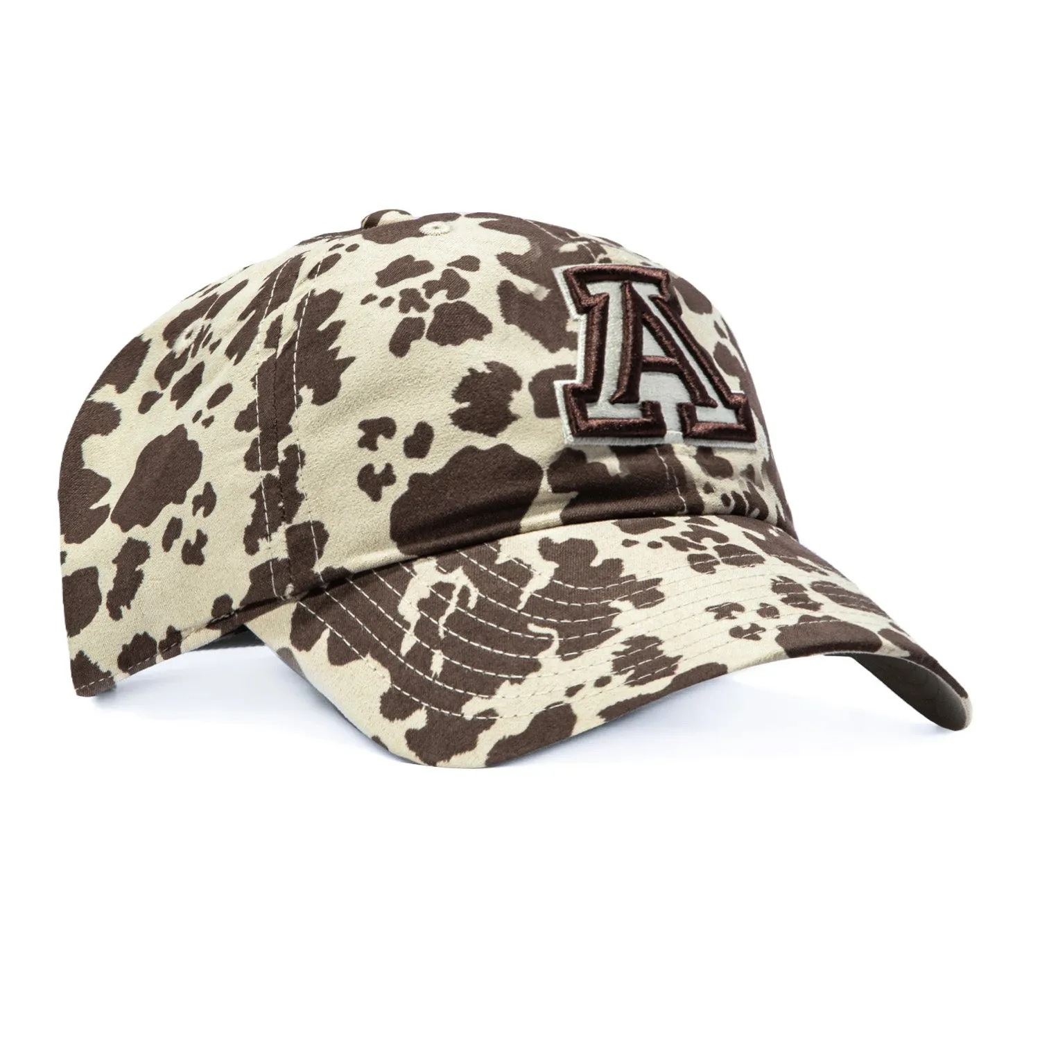 47 Brand Bessie Arizona Wildcats Cleanup Adjustable Hat - Brown Cow Print sold by Hat Club