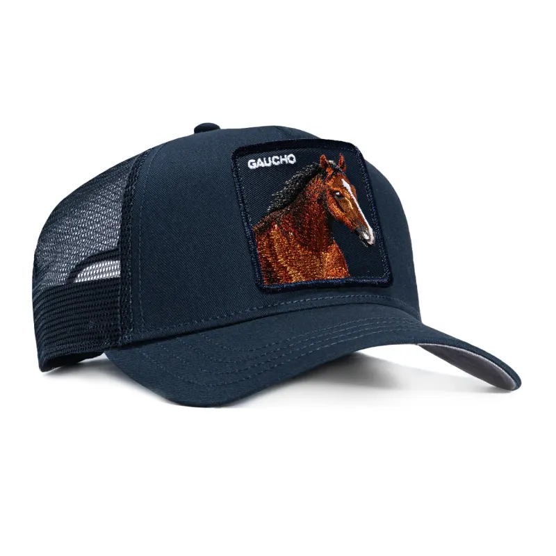 Goorin Bros Gaucho Horse Adjustable Snapback Trucker Hat - Navy sold by Hat Club