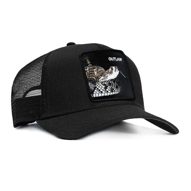 Goorin Bros Outlaw Rattle Snake Adjustable Snapback Trucker Hat - Black sold by Hat Club