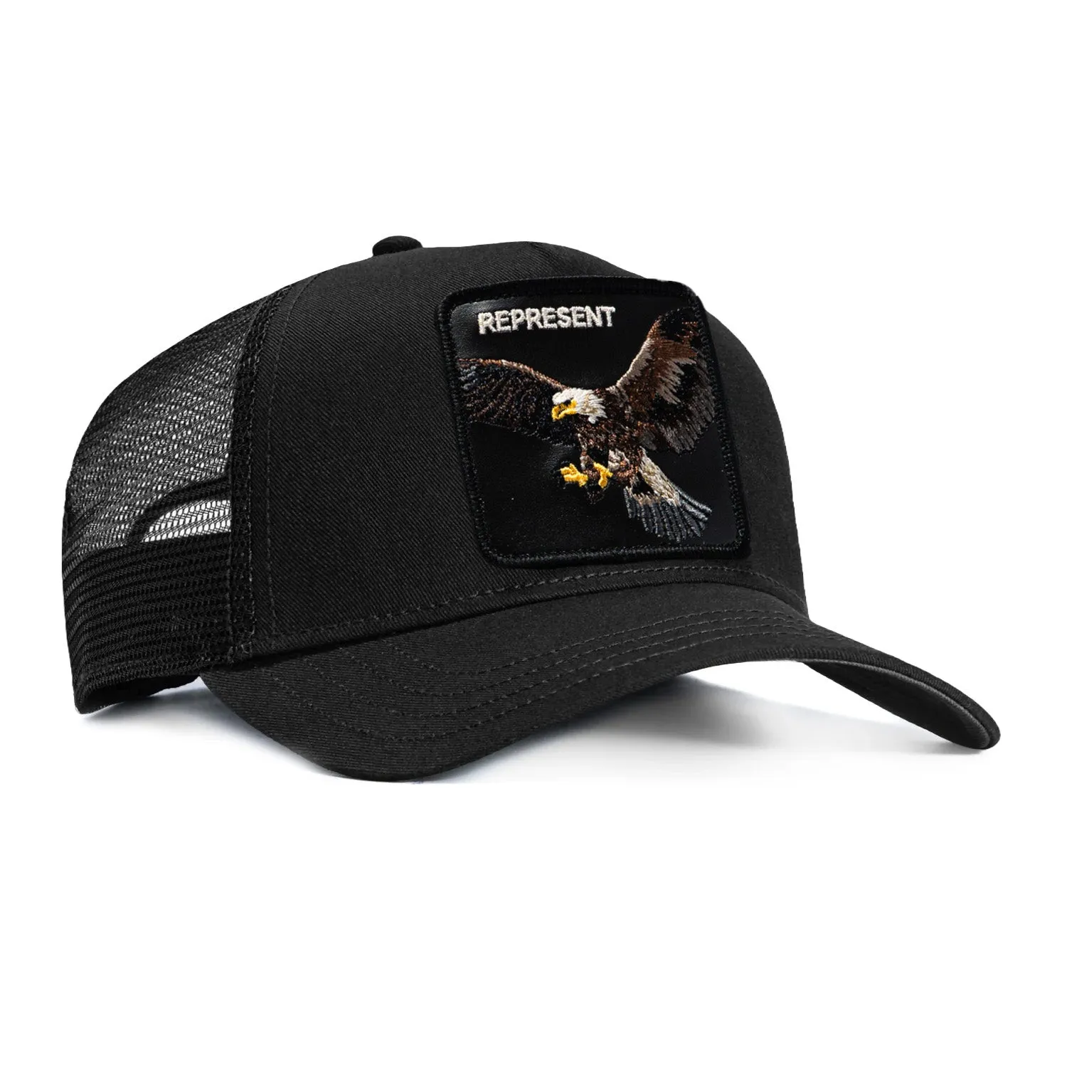Goorin Bros Represent Eagle Adjustable Snapback Trucker Hat - Black sold by Hat Club