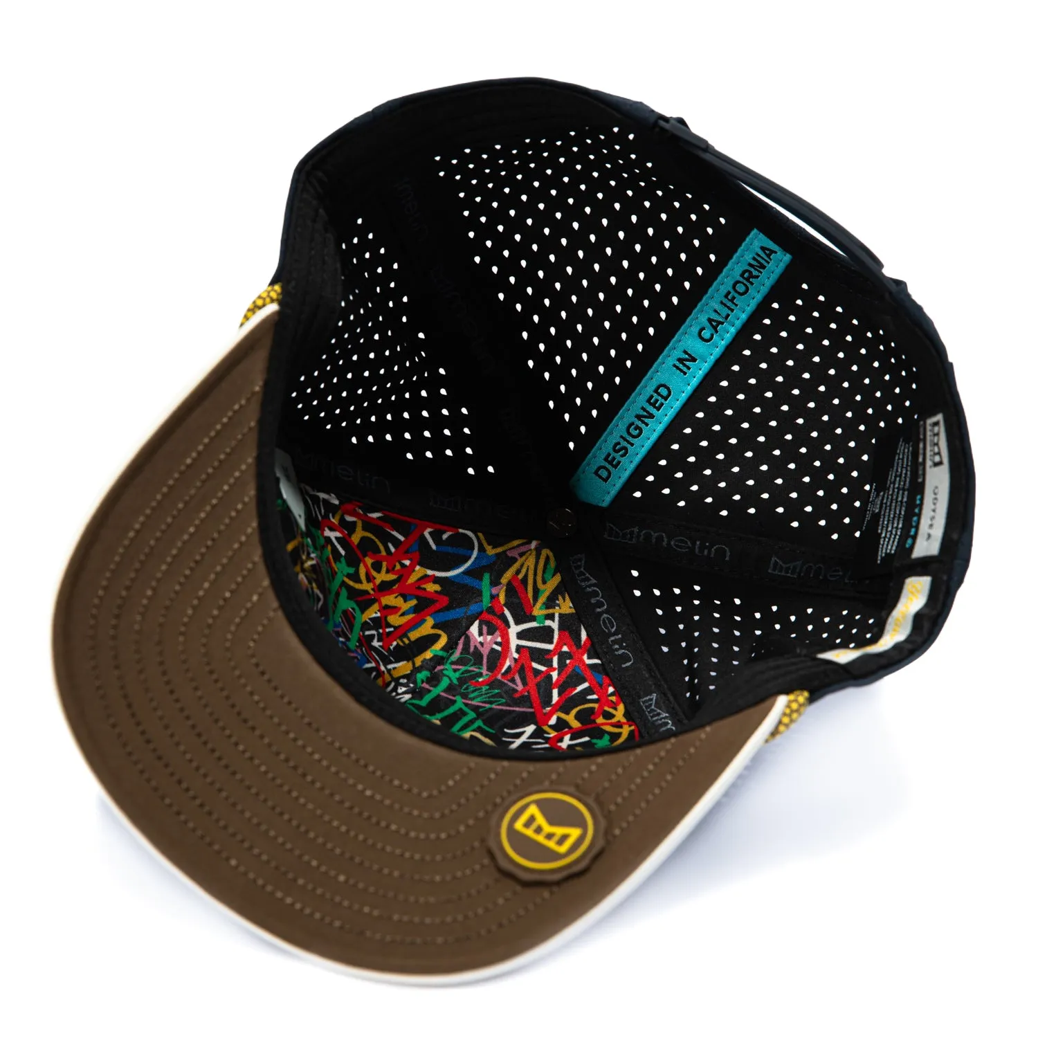 Melin Odysea Hydro Yellow Jacket Icon Snapback Hat - Navy, White sold by Hat Club product image thumbnail 2