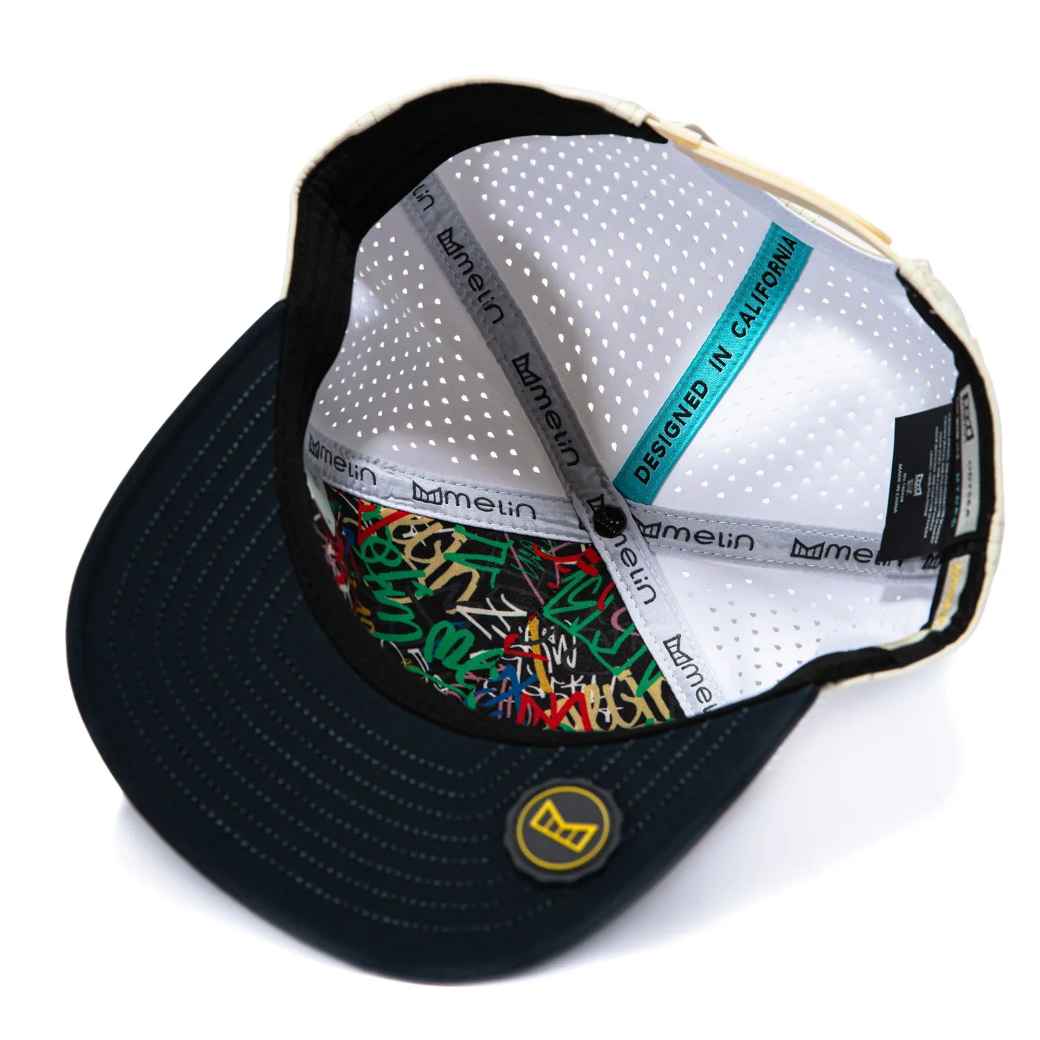 Melin Odysea Hydro Yellow Jacket Icon Snapback Hat - White, Navy sold by Hat Club product image thumbnail 2