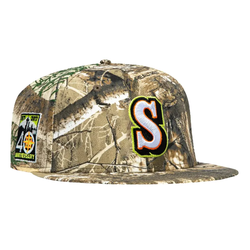 New Era 59Fifty Neon Realtree Seattle Mariners 40th Anniversary Patch 1987 Hat - Realtree sold by Hat Club