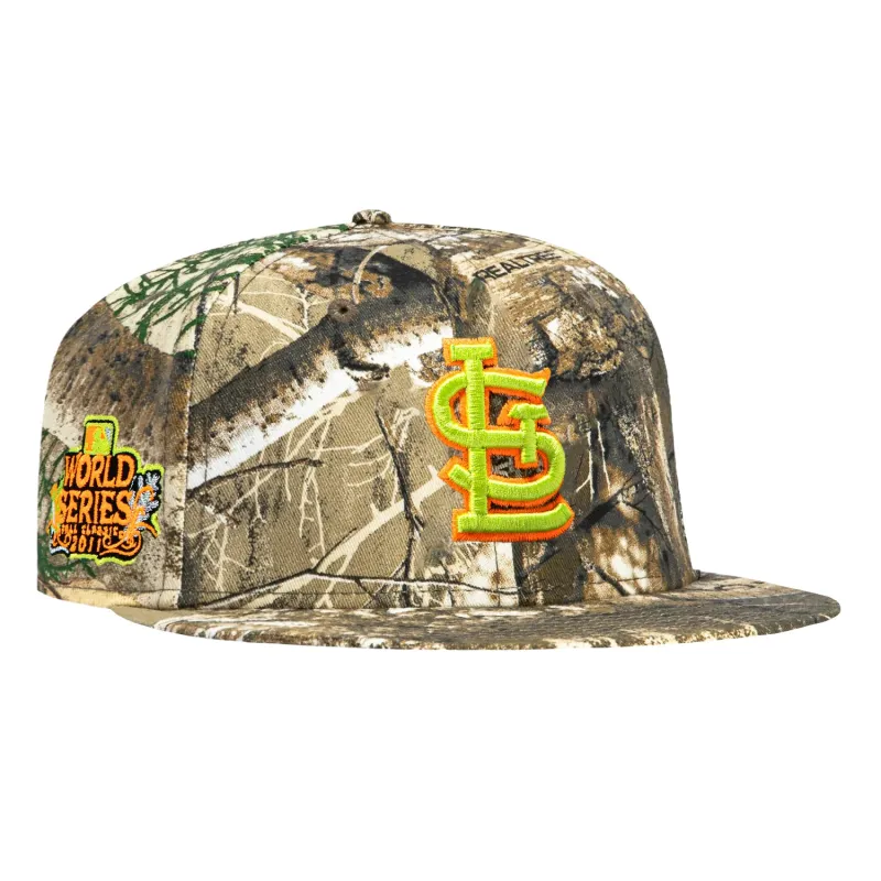 New Era 59Fifty Neon Realtree St Louis Cardinals 2011 World Series Patch Hat - Realtree sold by Hat Club