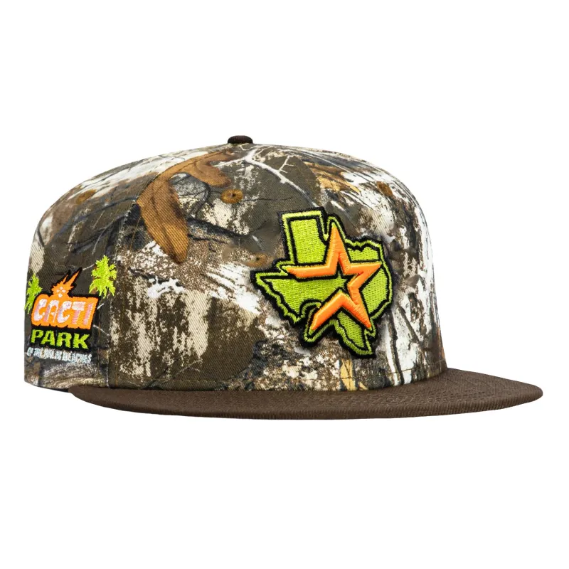 New Era 59Fifty Neon Realtree Houston Astros Cacti Park Patch 2000 Alternate Hat - Realtree, Brown sold by Hat Club