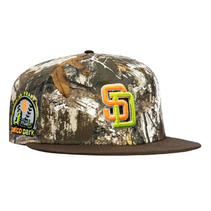 New Era 59Fifty Neon Realtree San Diego Padres Petco Park Patch Hat - Realtree, Brown sold by Hat Club