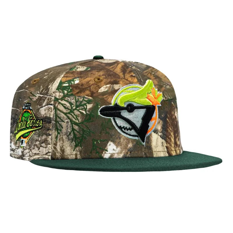 New Era 59Fifty Neon Realtree Toronto Blue Jays 1992 World Series Patch Hat - Realtree, Green made by New Era