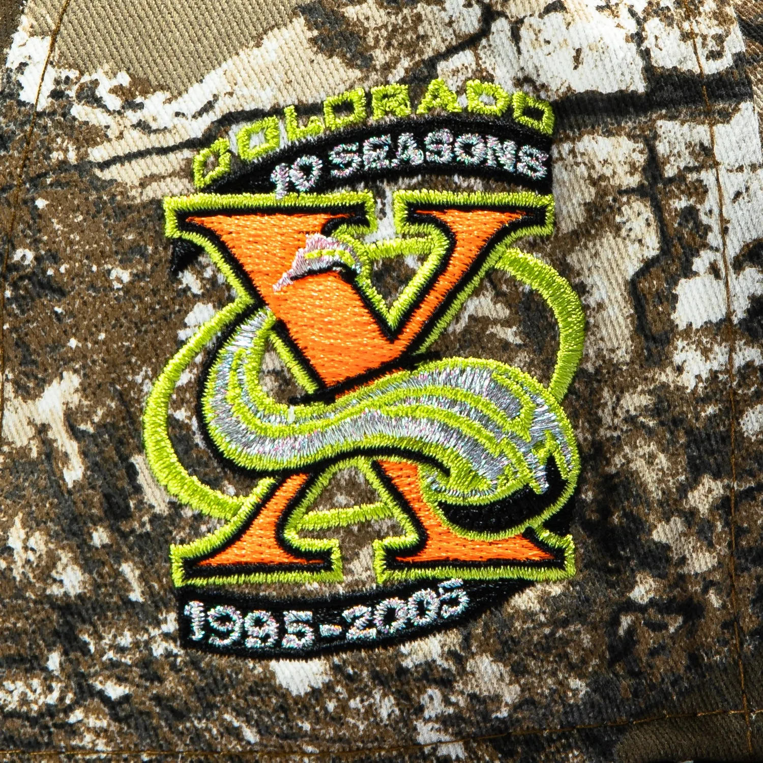 New Era 9Fifty A-Frame Neon Realtree Colorado Avalanche 10th Anniversary Patch Pre-curved Snapback Hat - Realtree, Black sold by Hat Club product image thumbnail 4