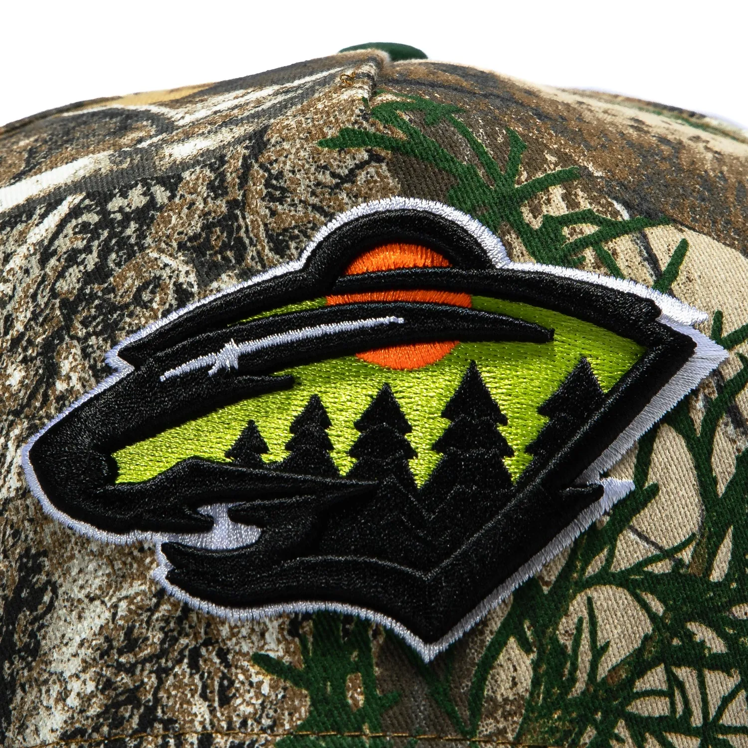 New Era 9Fifty A-Frame Neon Realtree Minnesota Wild Logo Patch Pre-curved Snapback Hat - Realtree, Green sold by Hat Club product image thumbnail 3