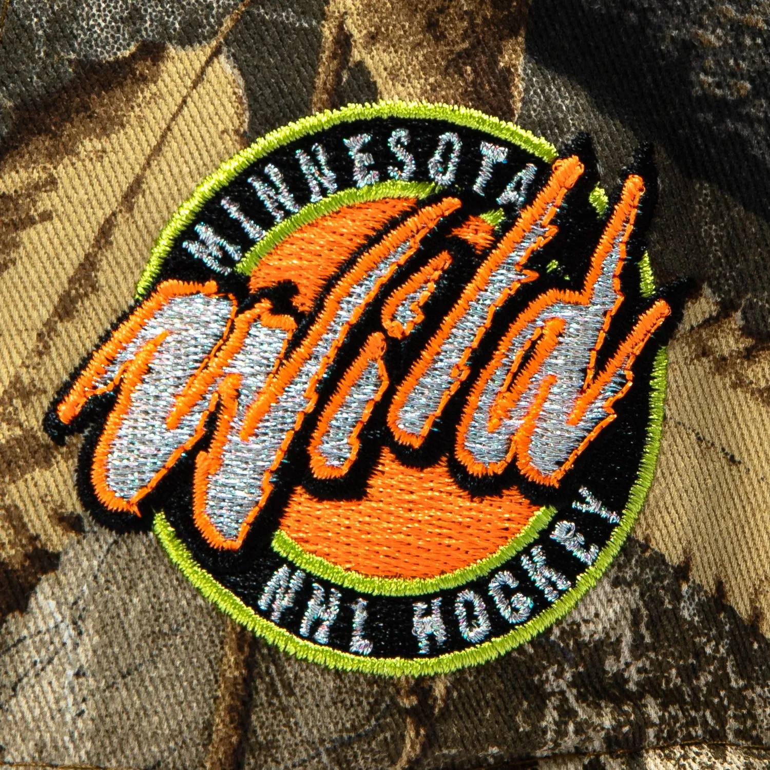 New Era 9Fifty A-Frame Neon Realtree Minnesota Wild Logo Patch Pre-curved Snapback Hat - Realtree, Green sold by Hat Club product image thumbnail 4