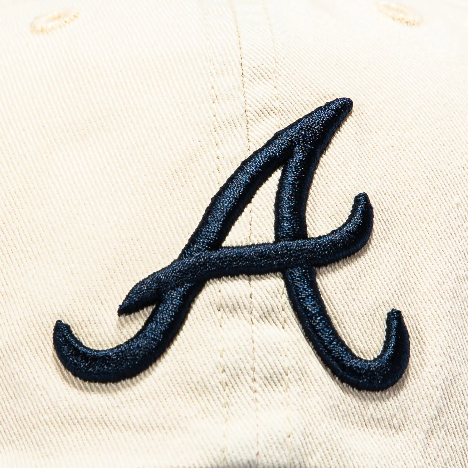 47 Brand Atlanta Braves Cleanup Adjustable Hat - Stone, Navy sold by Hat Club product image thumbnail 3
