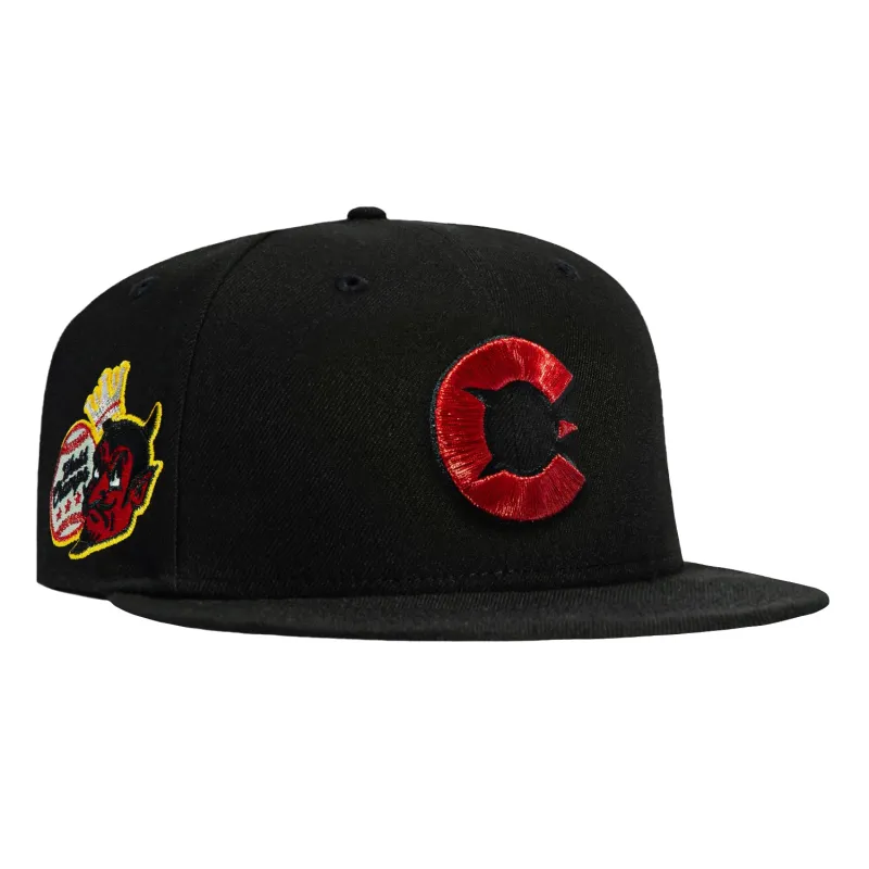 New Era 59Fifty Chamuco's Studio Chamuco World Champs Patch C Logo Hat - Black made by New Era