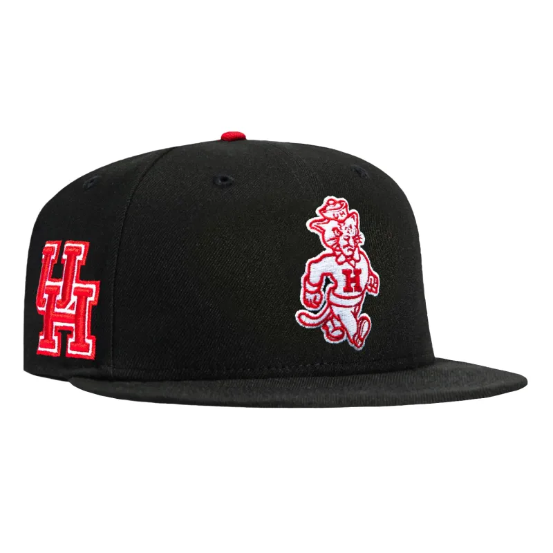 New Era 59Fifty Houston Cougars Logo Patch Mascot Hat - Black sold by Hat Club