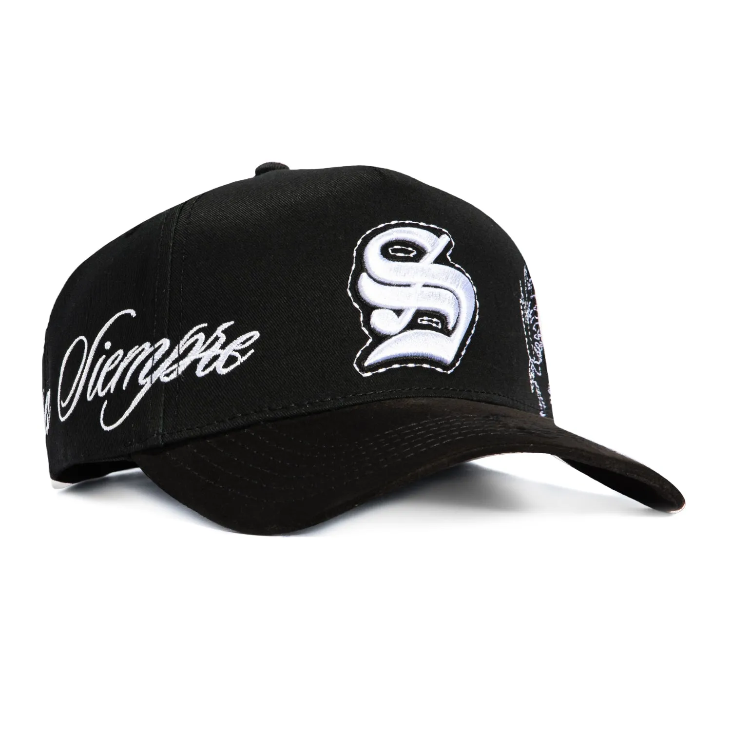 Sworn To Us Poetry in Motion Suede Snapback Hat - Black, Black, White sold by Hat Club