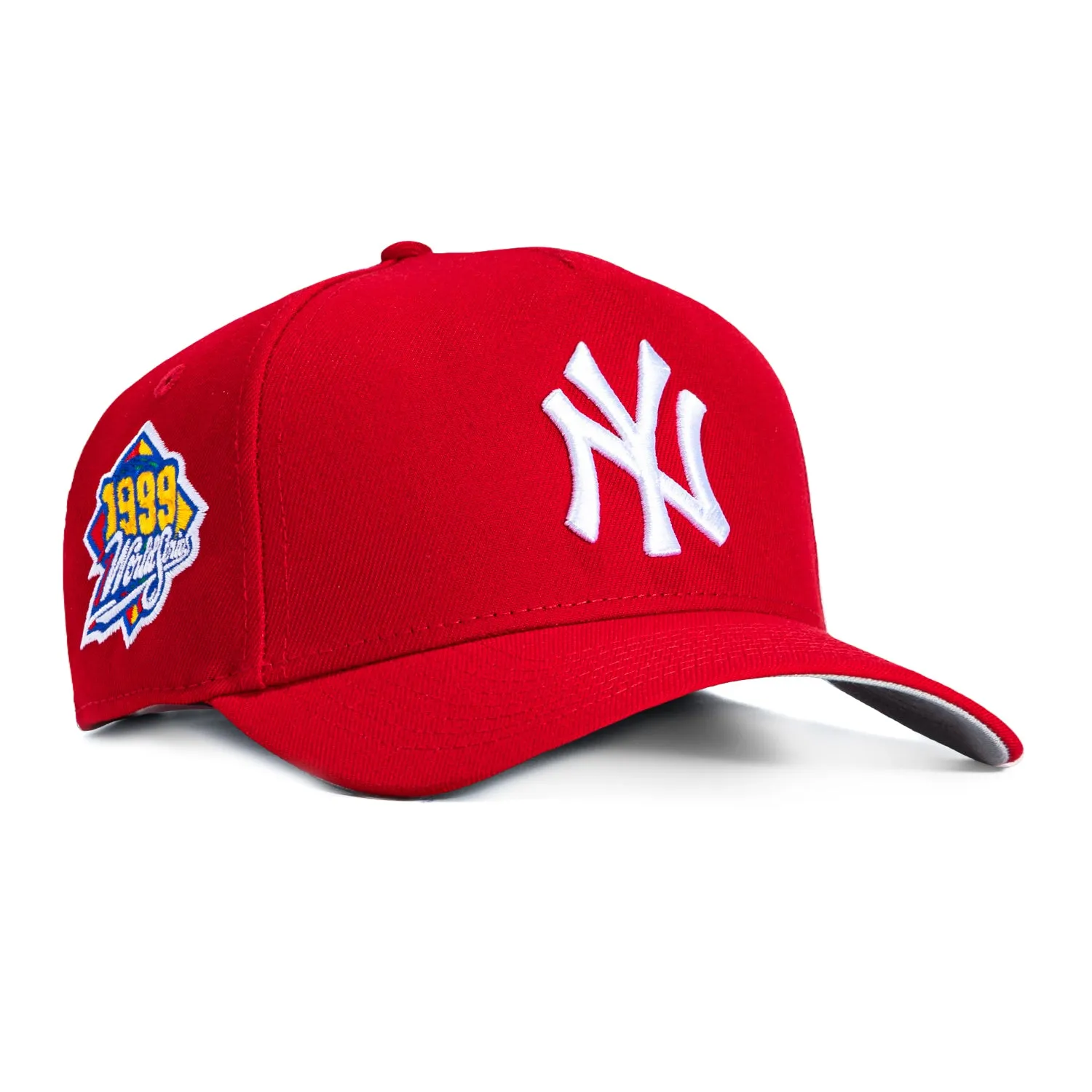 New Era 9Forty A-Frame New York Yankees 1999 World Series Patch Snapback Hat - Red, White sold by Hat Club