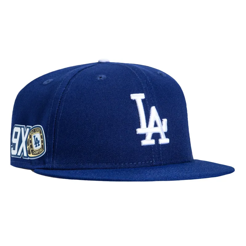 New Era 59Fifty Los Angeles Dodgers 9x Ring Patch Hat - Royal made by New Era