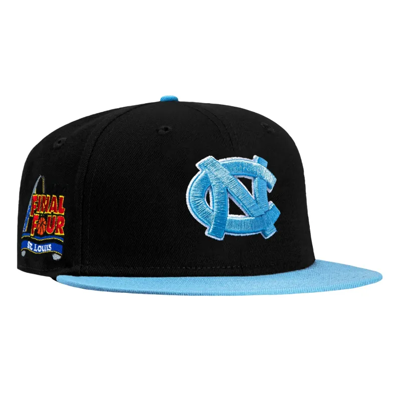 New Era 59Fifty UNC Tar Heels 2005 Final Four Patch Hat - Black, Light Blue made by New Era