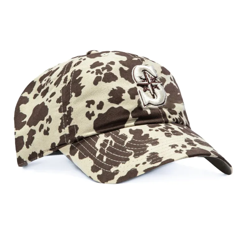47 Brand Bessie Seattle Mariners Cleanup Adjustable Hat - Brown Cow Print sold by Hat Club