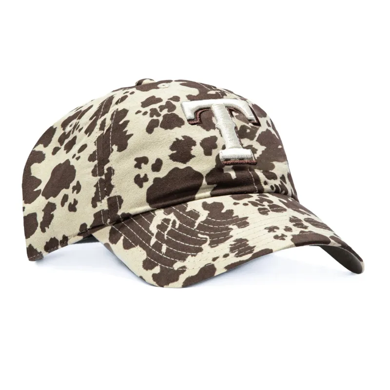 47 Brand Bessie Texas Rangers Cleanup Adjustable Hat - Brown Cow Print sold by Hat Club
