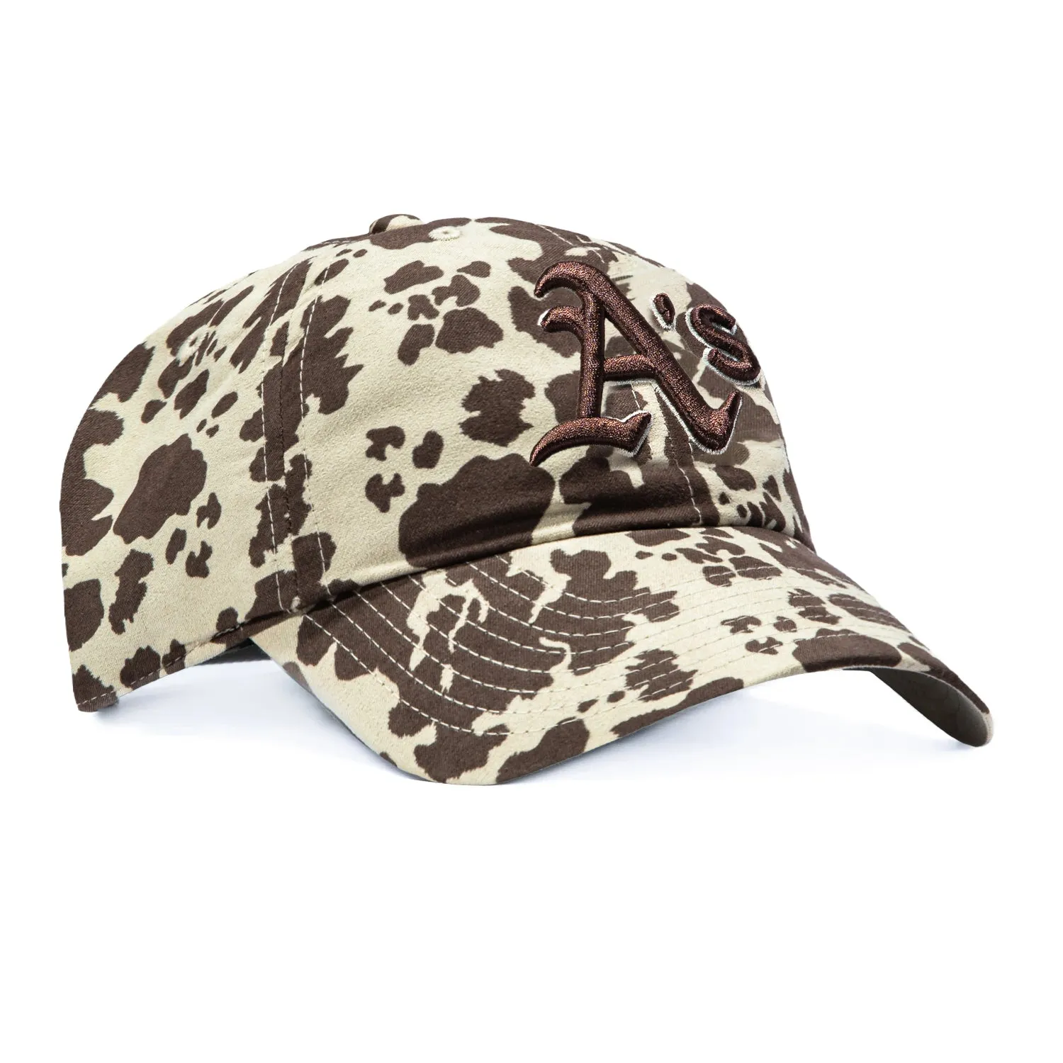 47 Brand Bessie Oakland Athletics Cleanup Adjustable Hat - Brown Cow Print sold by Hat Club