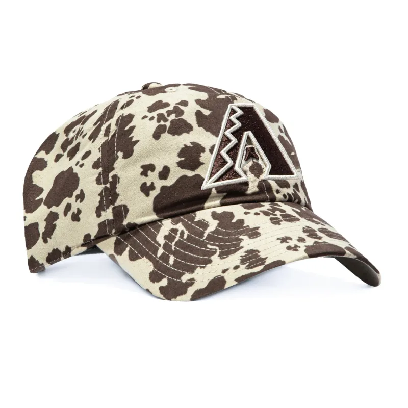 47 Brand Bessie Arizona Diamondbacks Cleanup Adjustable Hat - Brown Cow Print sold by Hat Club