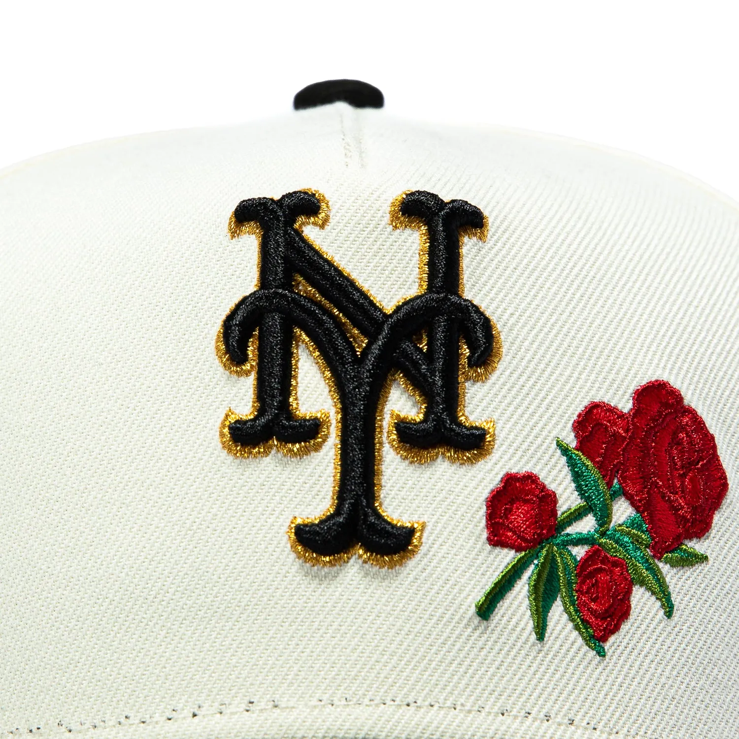 New Era 9Forty A-Frame Rose New York Mets 1986 World Series Patch Snapback Hat - White, Black sold by Hat Club product image thumbnail 3
