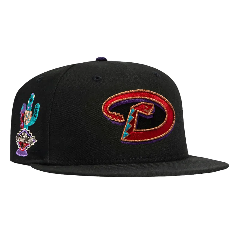 New Era 59Fifty Arizona Diamondbacks 2011 All Star Game Patch D Hat - Black, Sedona Red, Purple sold by Hat Club