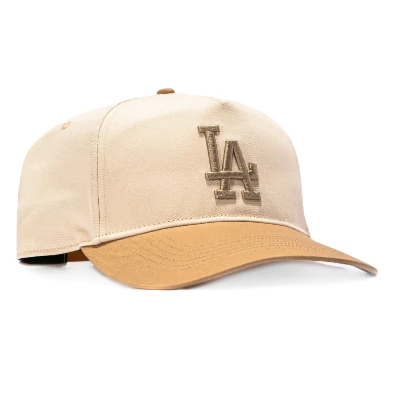 47 Brand Los Angeles Dodgers Hitch Adjustable Snapback Hat - Stone, Brown made by 47