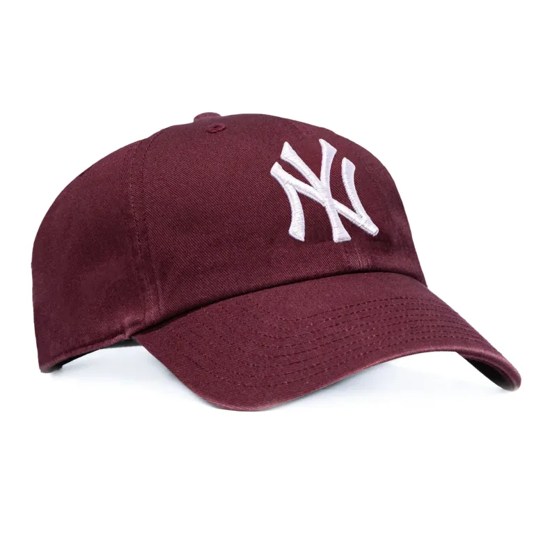 47 Brand New York Yankees Cleanup Adjustable Hat - Dark Maroon made by 47